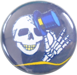 Skeleton with hat Badge